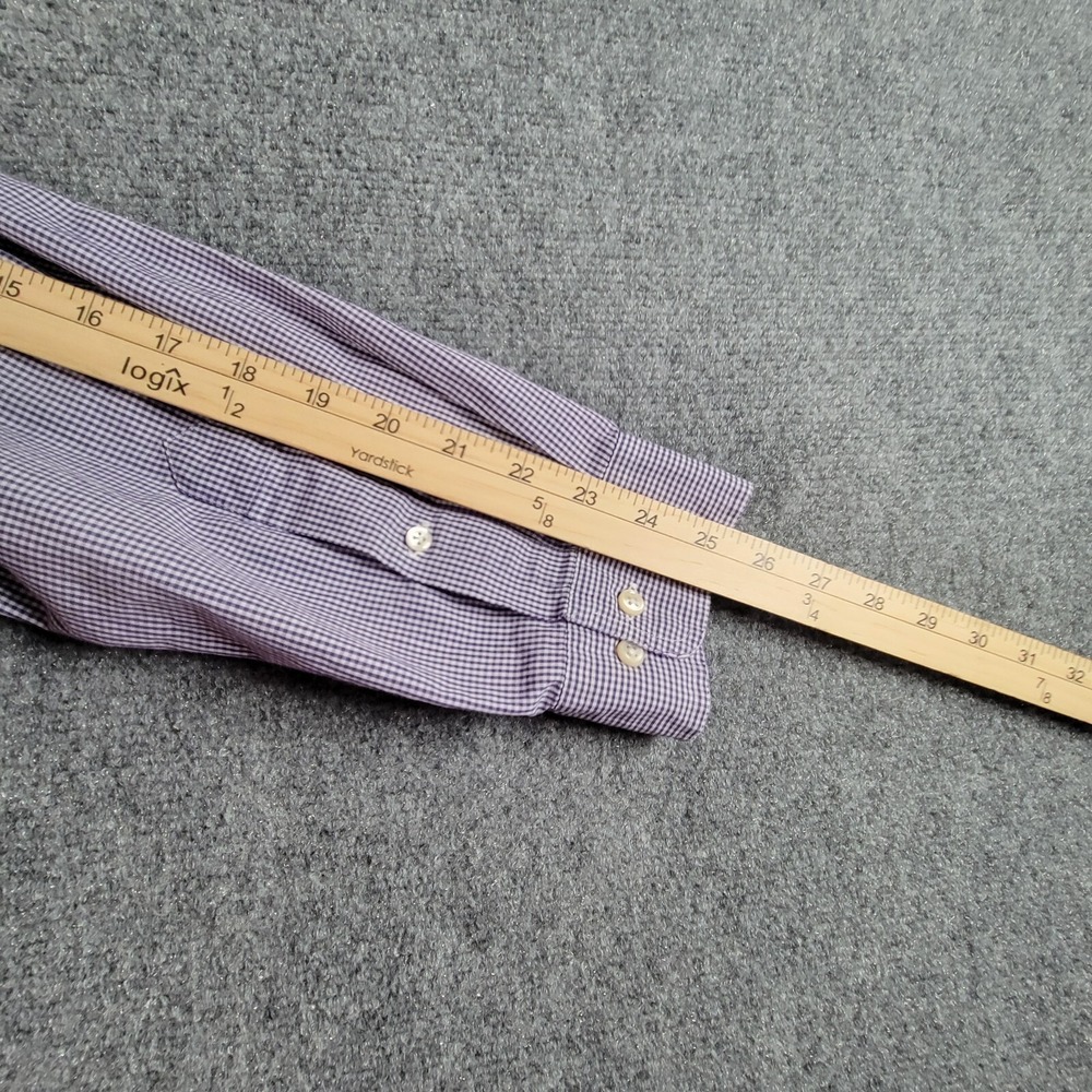 Ralph Lauren Shirt Men 17-36/37 Yarmouth Purple Check Button Down Pony Hong Kong - Picture 8 of 9